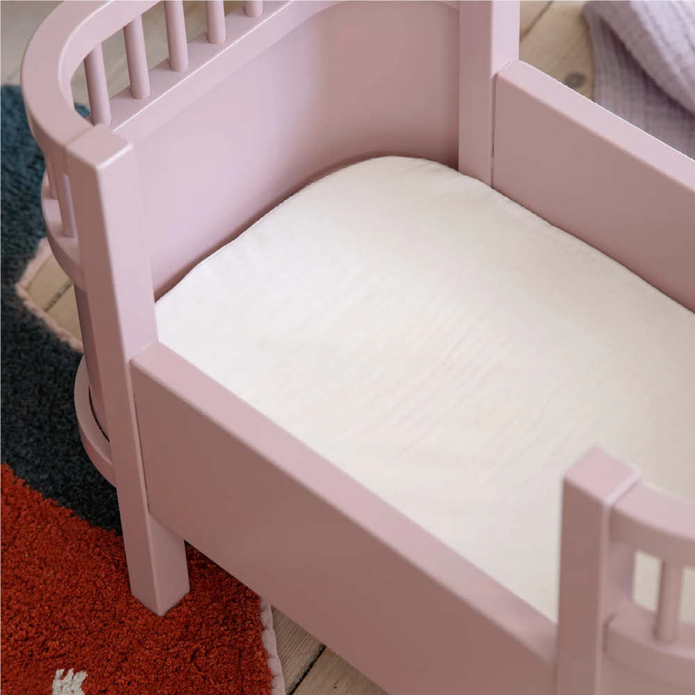 Puppenbett mit Matratze in blossom pink