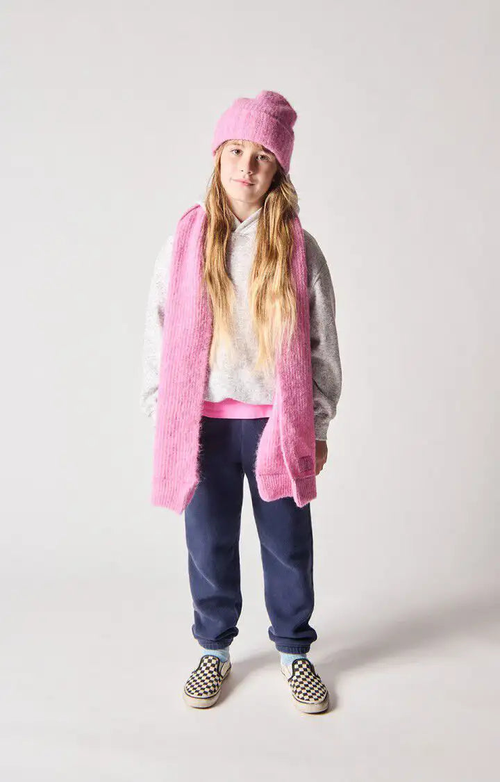 Scarf East in rose bubble melange
