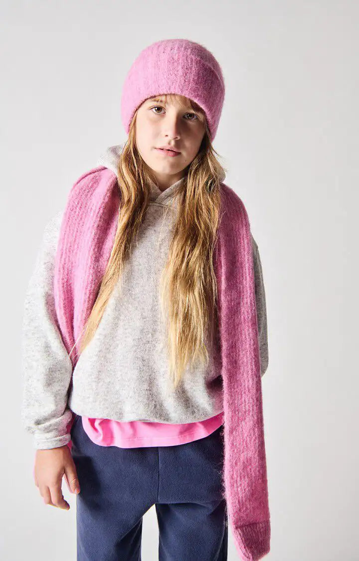 Scarf East in rose bubble melange