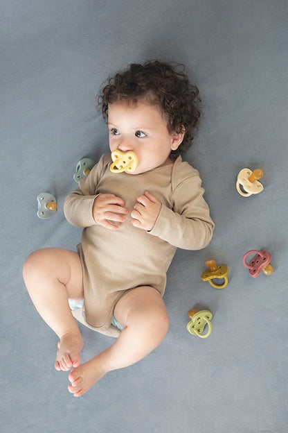 Pacifier Set in sand/ocean blue