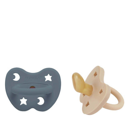 Pacifier Set in sand/ocean blue