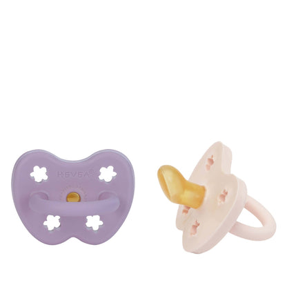 Pacifier Set in powder pink/lavender