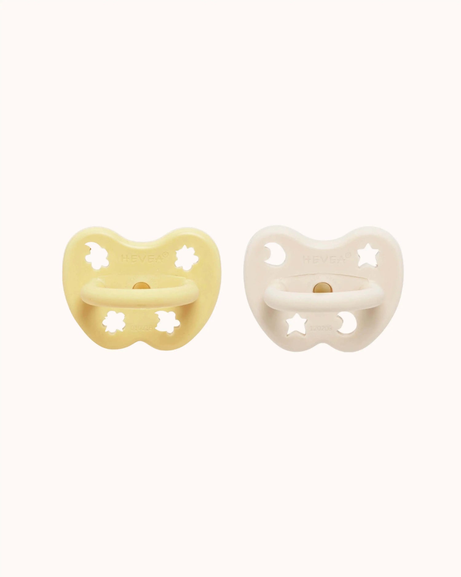 Pacifier Set in pale butter/milky white
