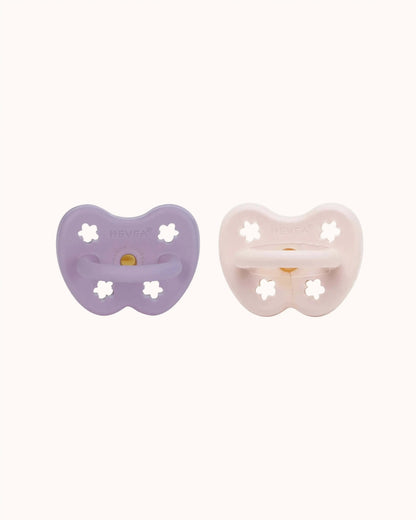 Pacifier Set in powder pink/lavender