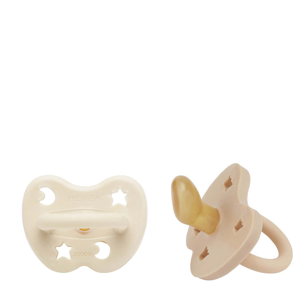 Set of 2, Pacifier in milky white/sand