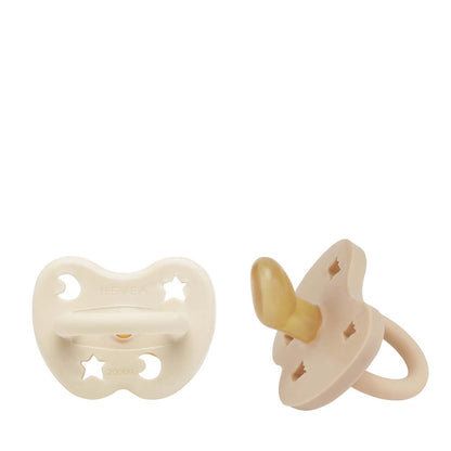 Set of 2, Pacifier in milky white/sand