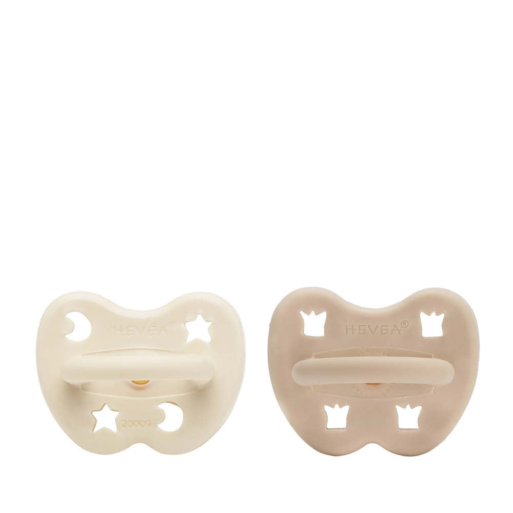 Set of 2, Pacifier in milky white/sand