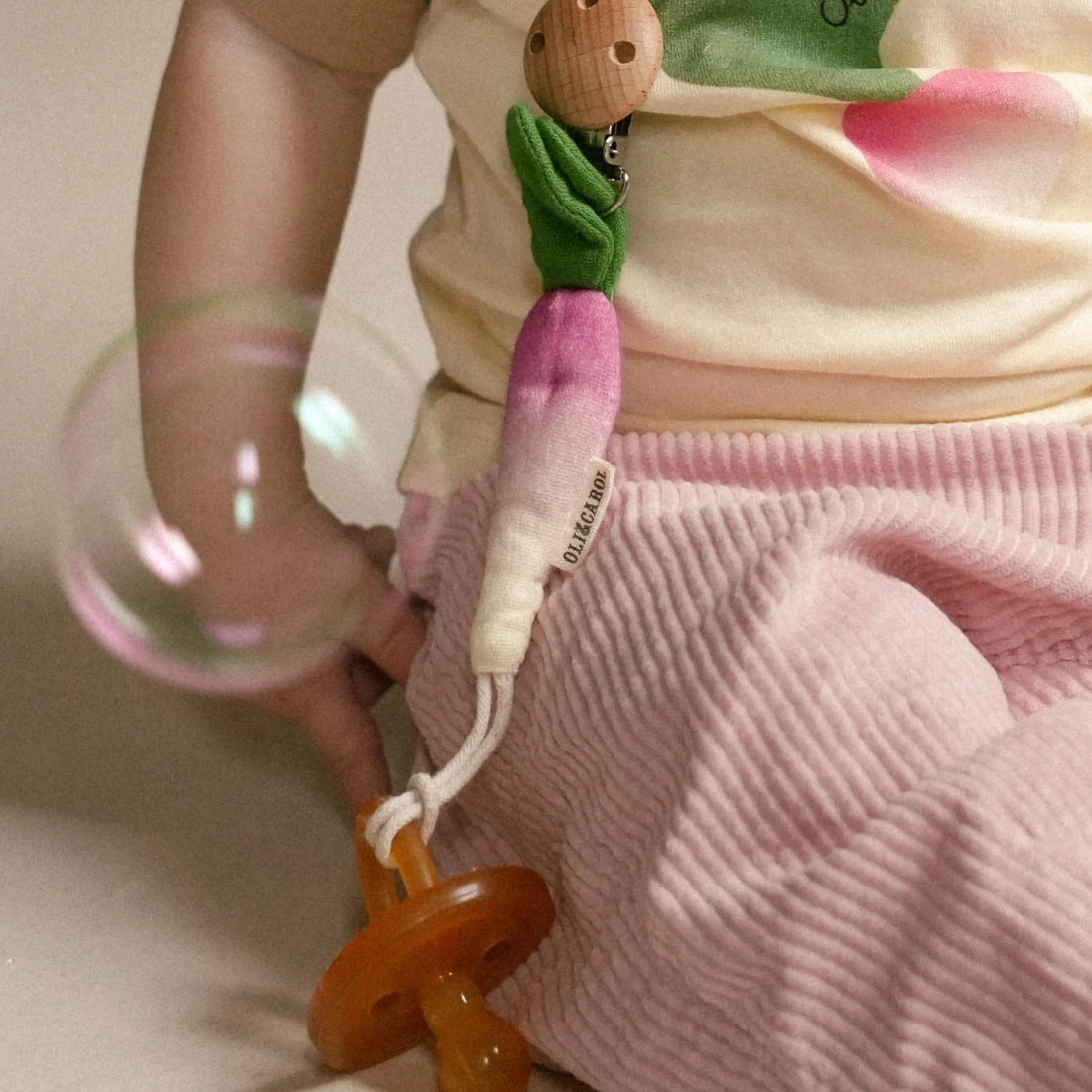 Schnullerkette Ramona das Radieschen