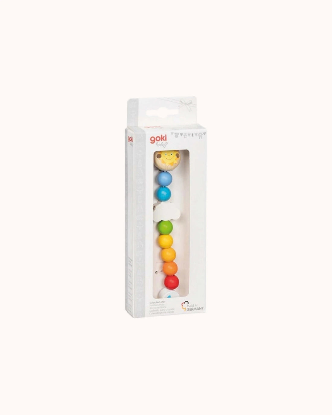 Schnullerkette Wolke &amp; Regenbogen