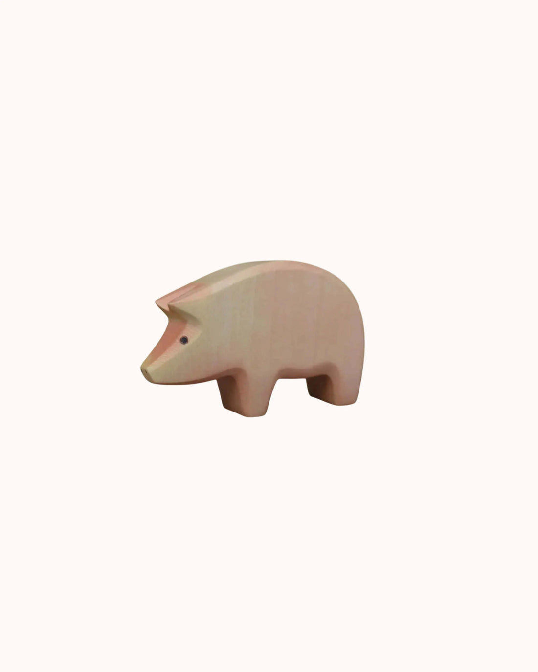 Holzfigur Schwein Rüssel unten