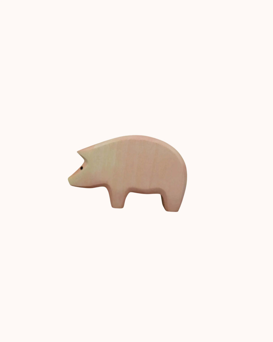 Holzfigur Schwein Rüssel unten