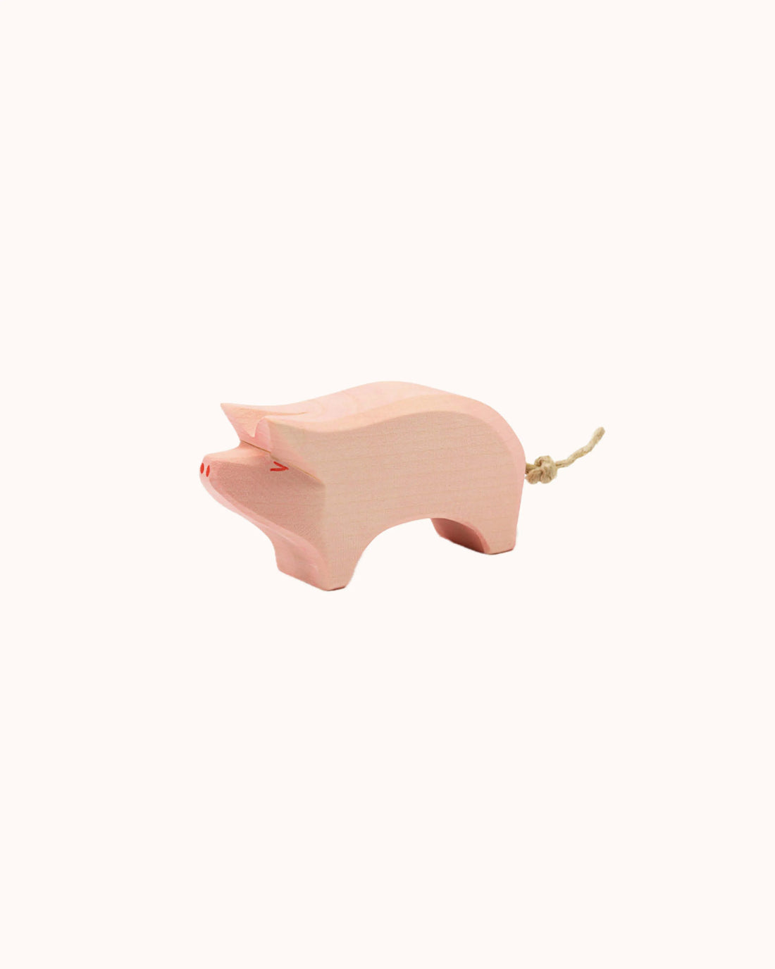 Wooden Figure Pig Snout up