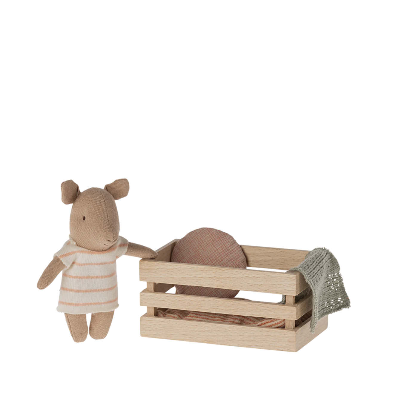 Kleines Schwein mit Box Mädchen