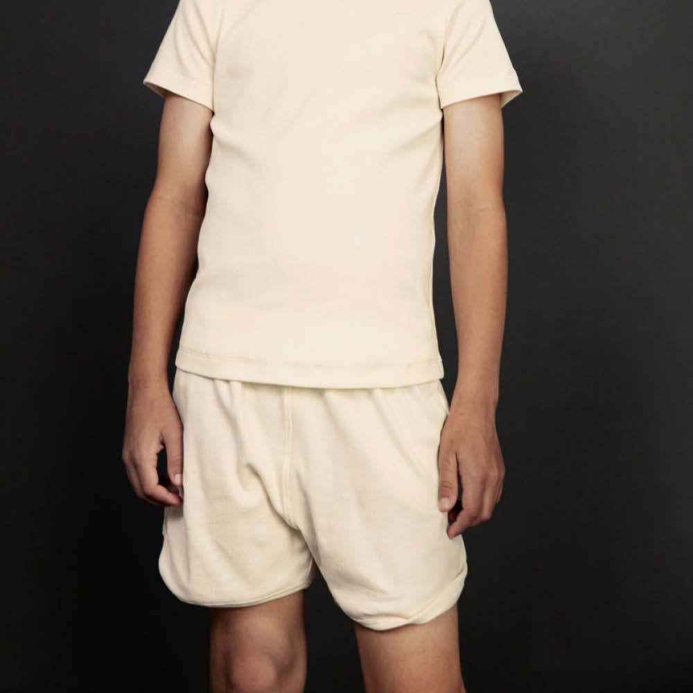 short de nuit couleur crème