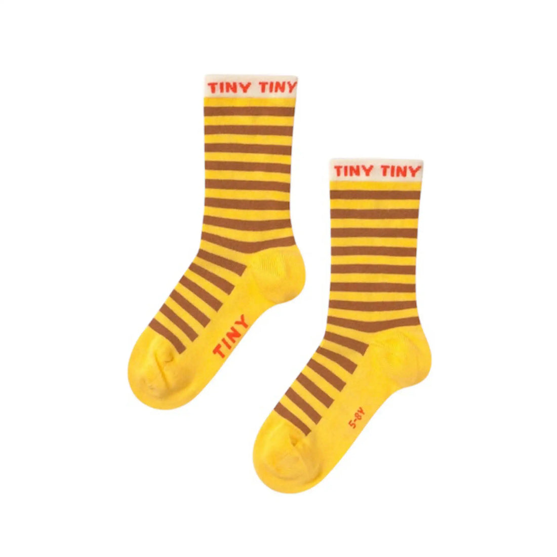 Gestreifte Socken in soft yellow/brown