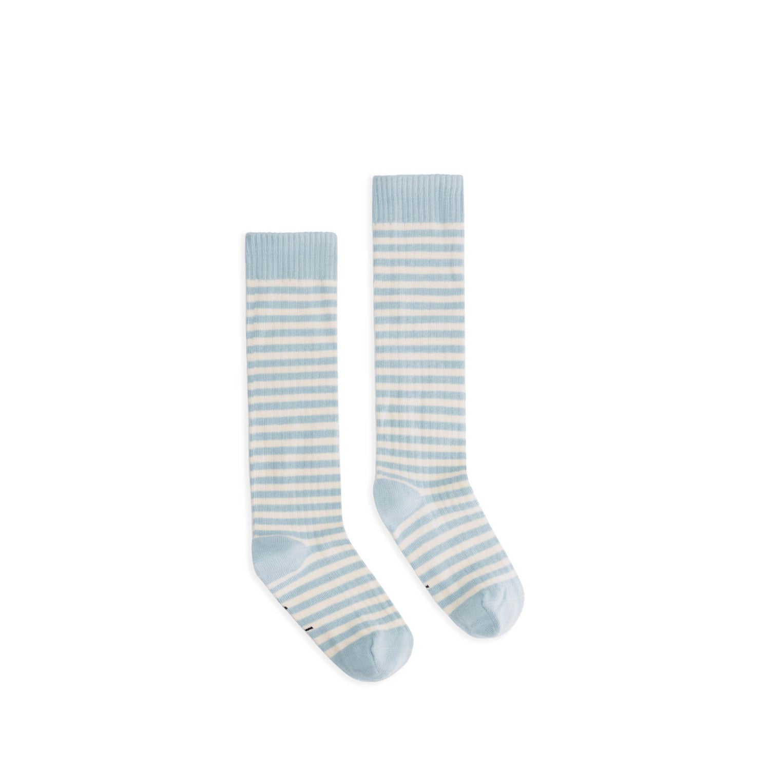 Long ribbed Socks in sky/cream