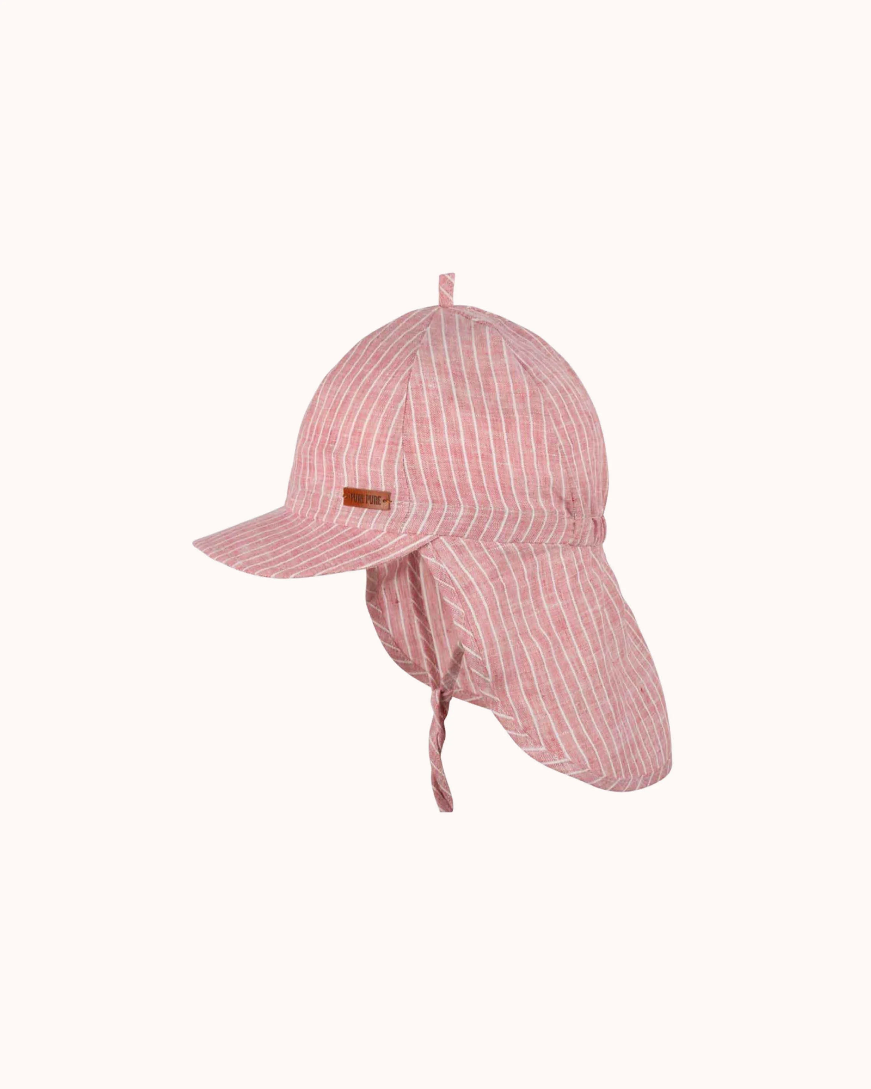 Sun Hat with Neck Protector in dusty rose