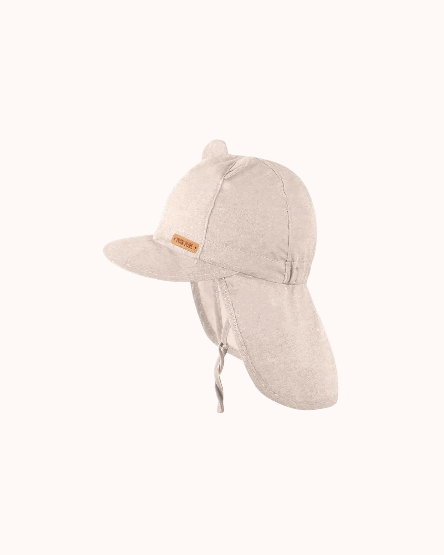 Sun Hat with Ears &amp; Neck Protector in linen