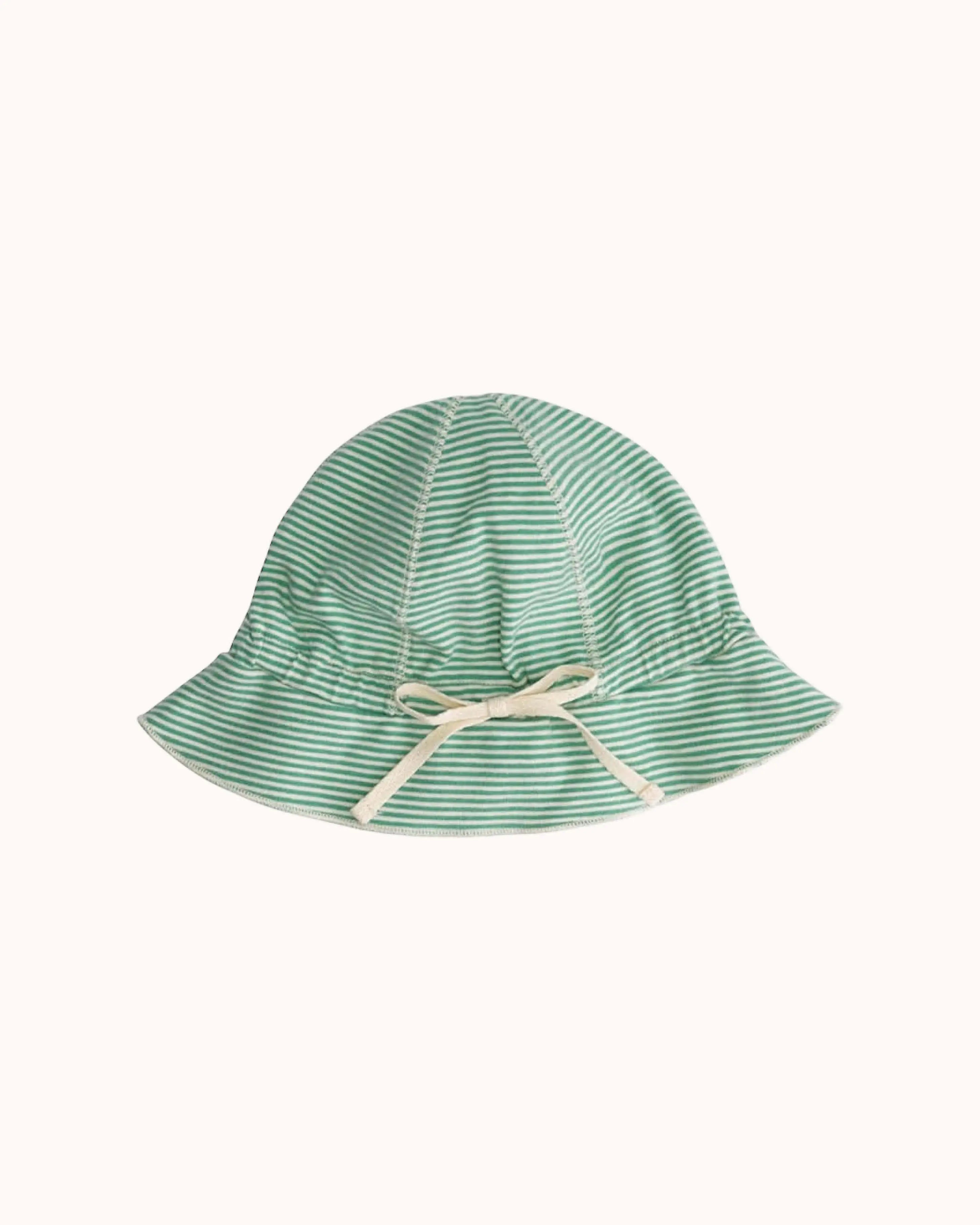 Sun Hat in bright green/cream
