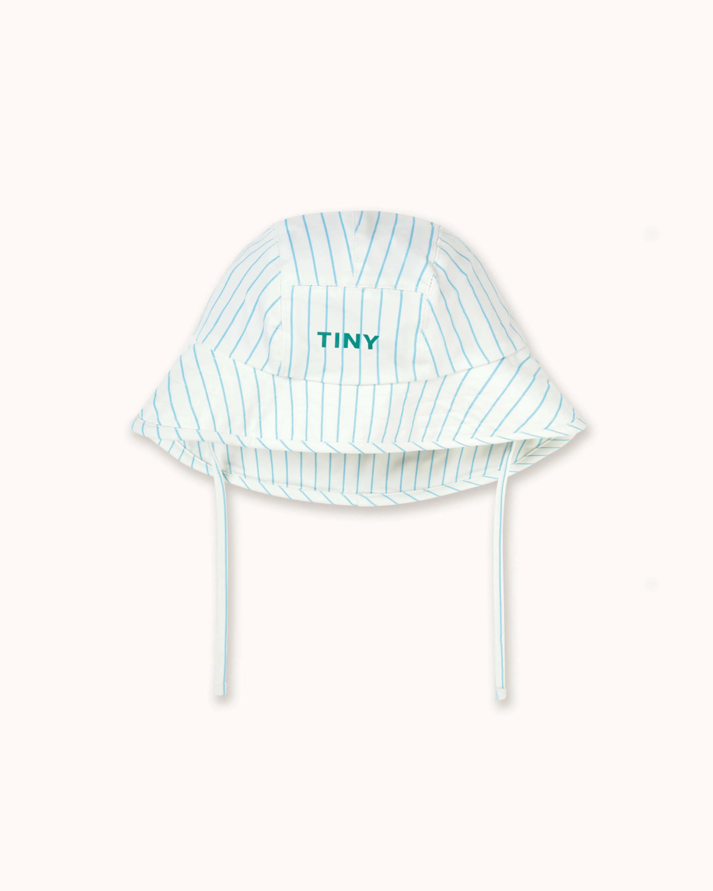 Bucket Hat in cyan striped