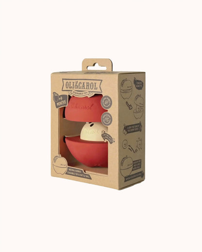 Stapelspiel &amp; Rasselball Apfel