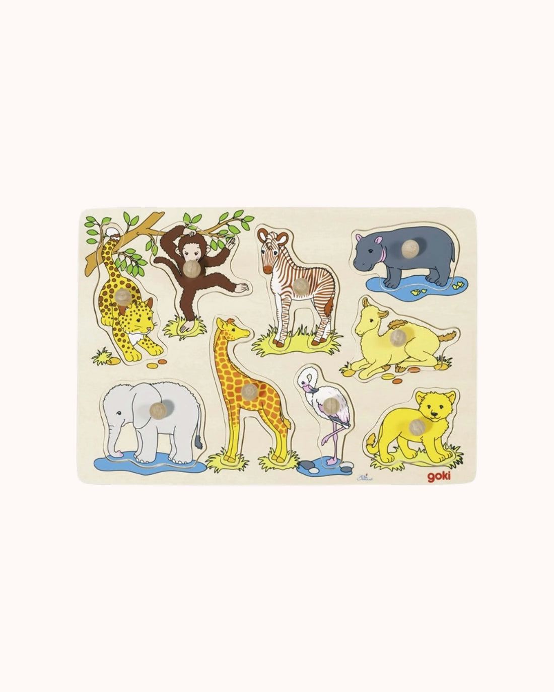 Steckpuzzle Afrikanische Tierkinder
