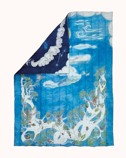 Reversible Quilted Blanket Space Above The Ground