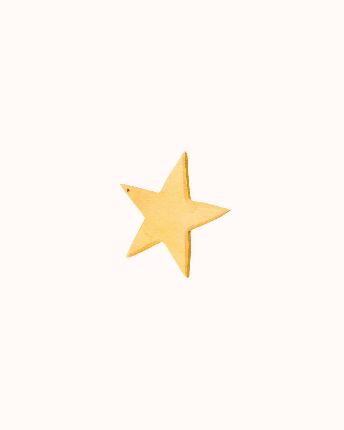 Wooden Ornament Star in yellow