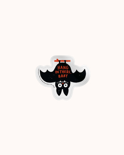 Hang In There Baby Bat Sticker