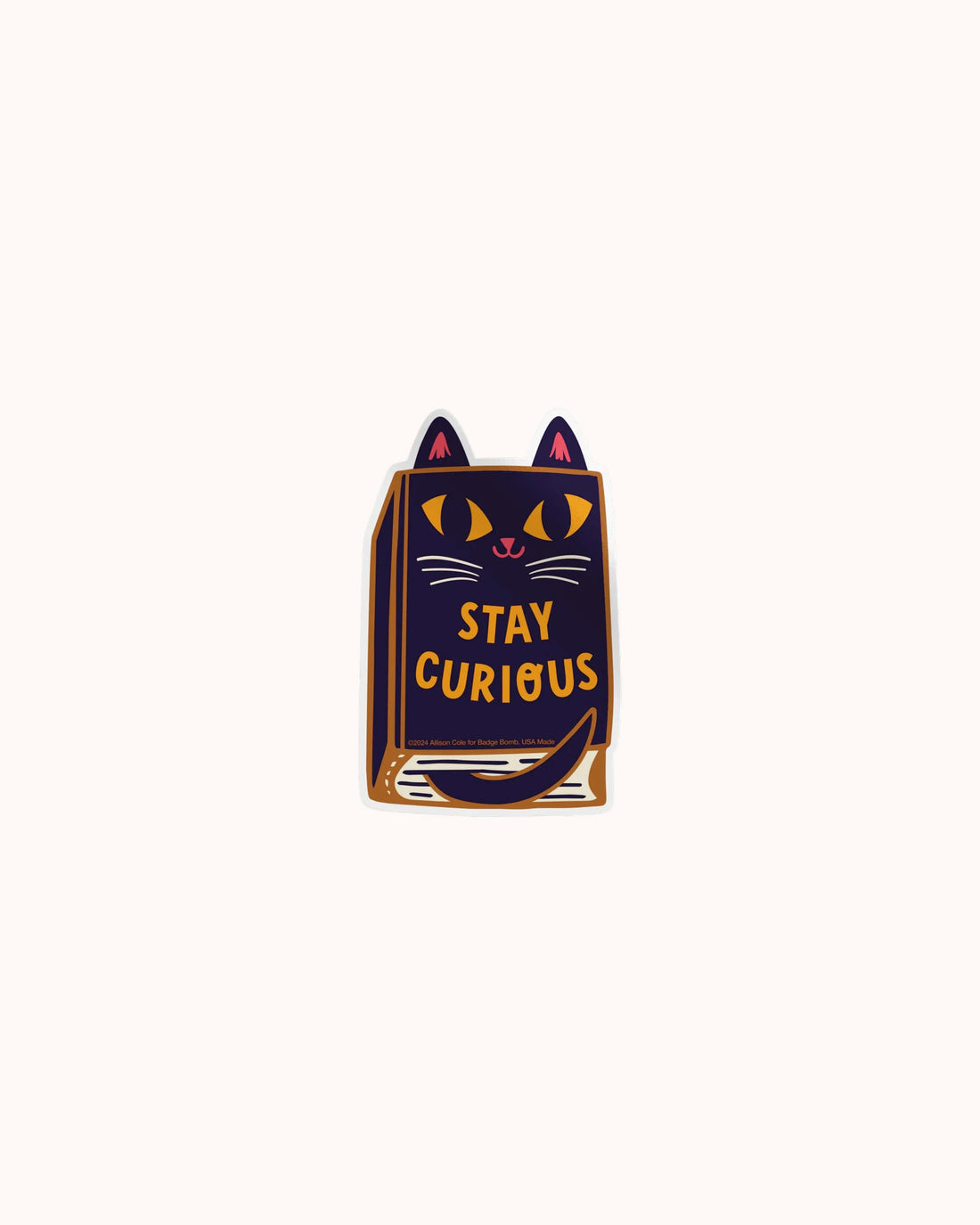 Stay Curious Katze Sticker