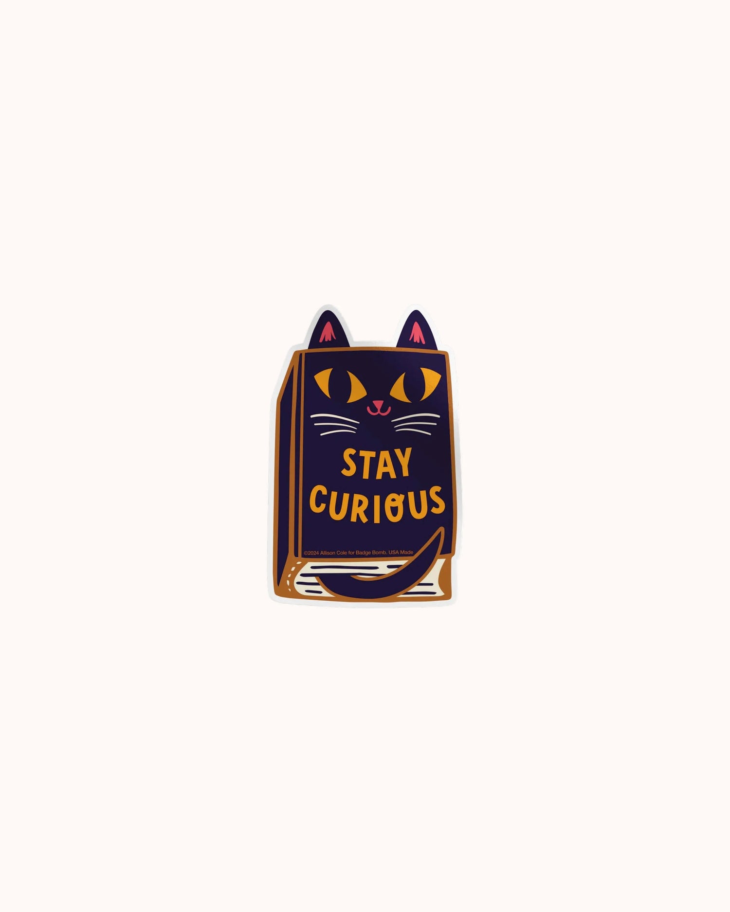 Stay Curious Katze Sticker