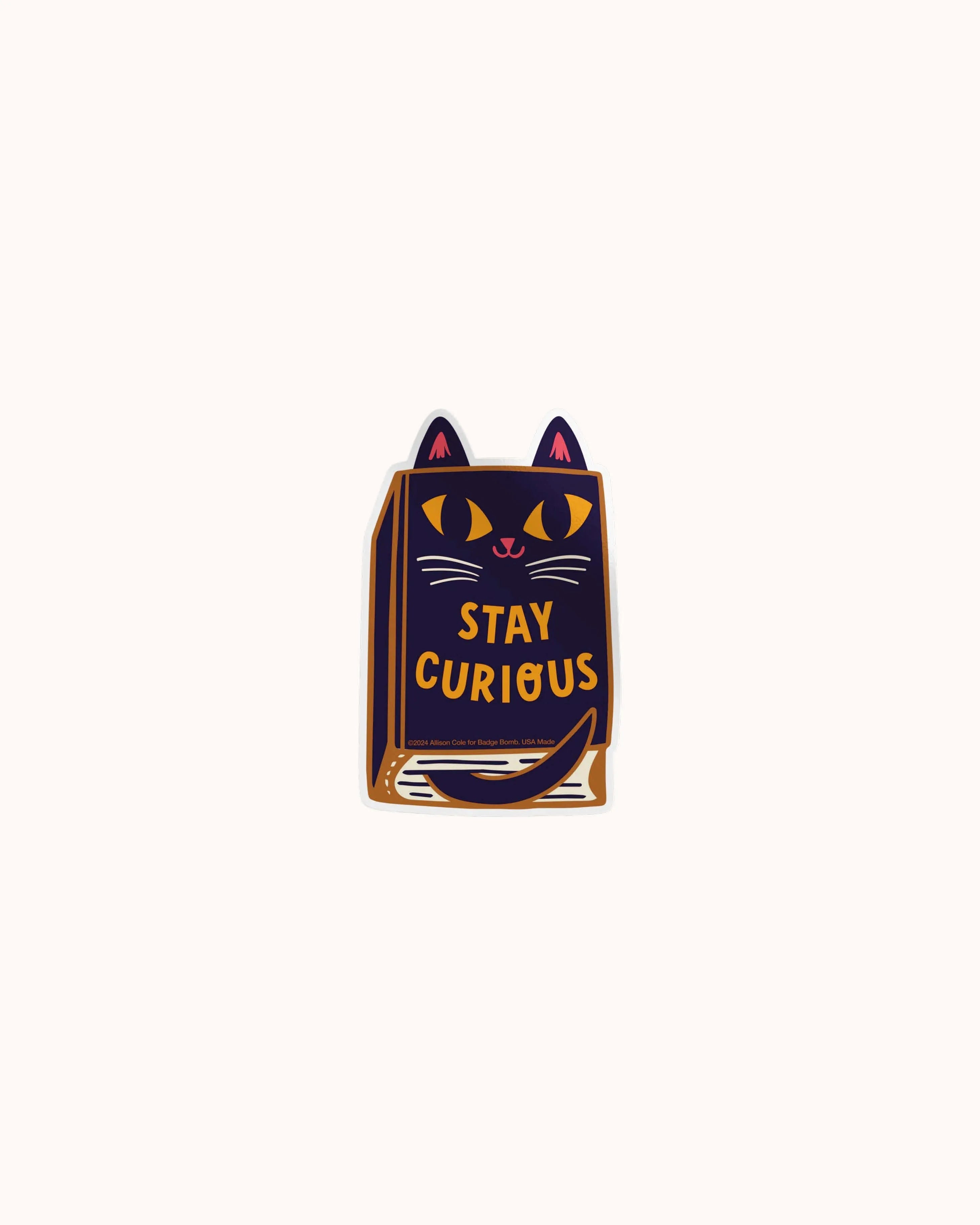 Stay Curious Katze Sticker