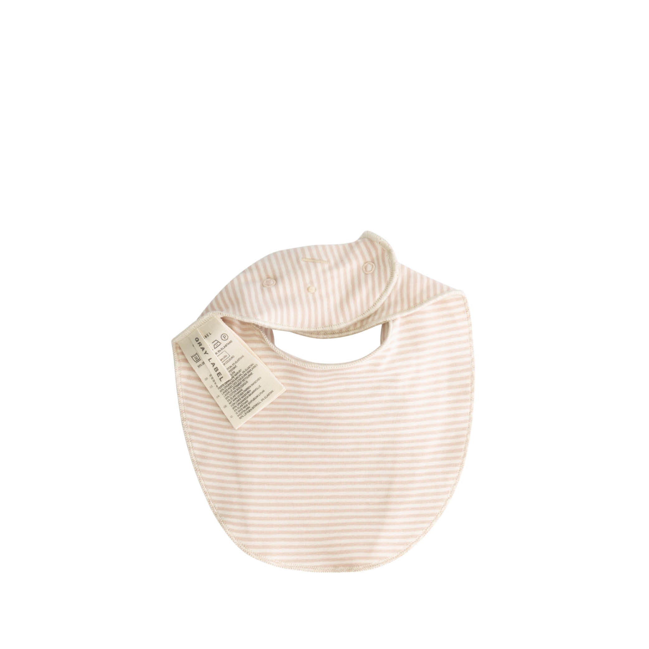 Baby Bib in faded pink/cream