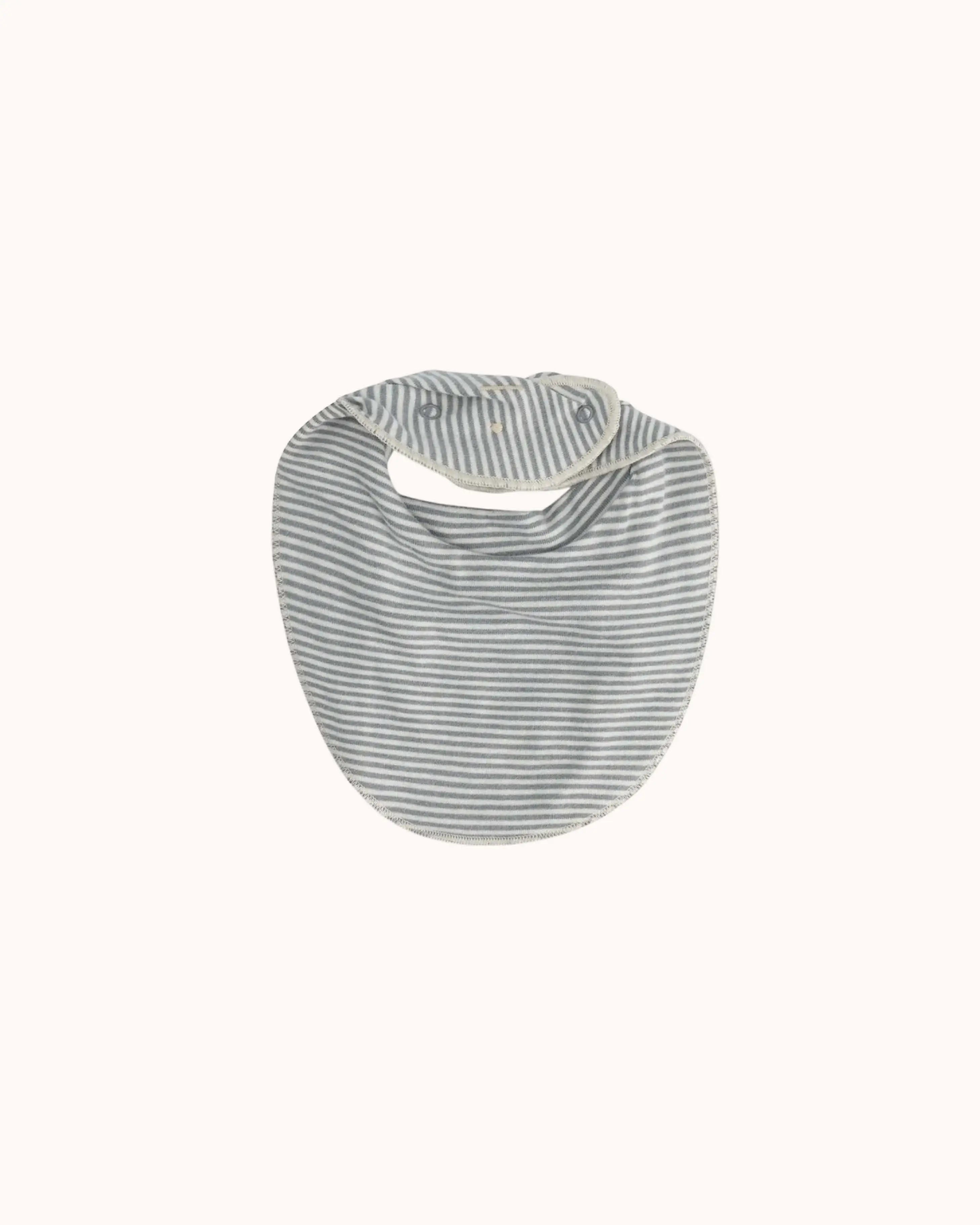 Baby Bib in stone gray/cream