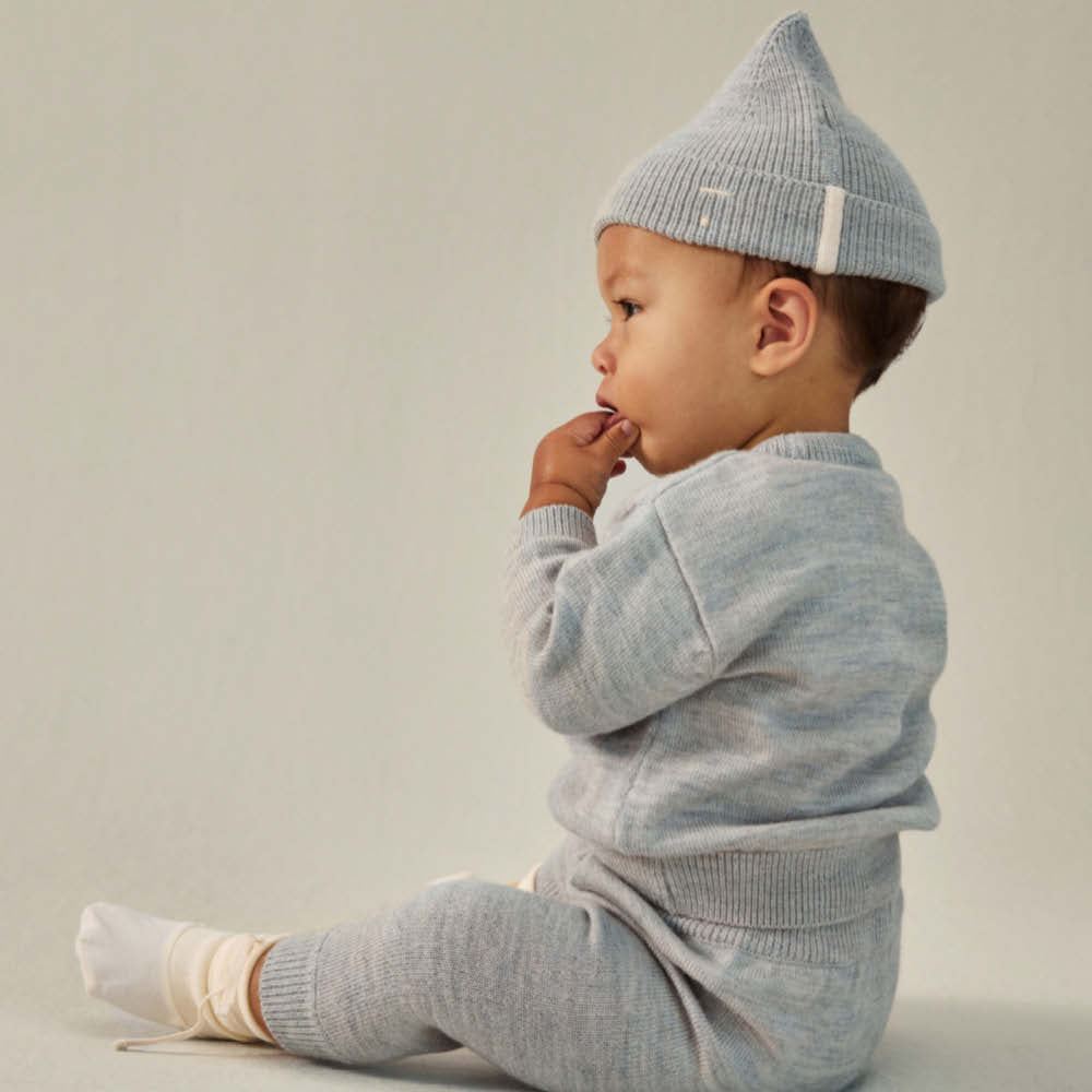 Baby Strickhose in grey melange