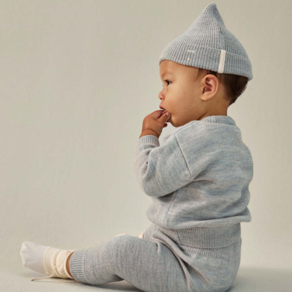 Beanie in grey melange