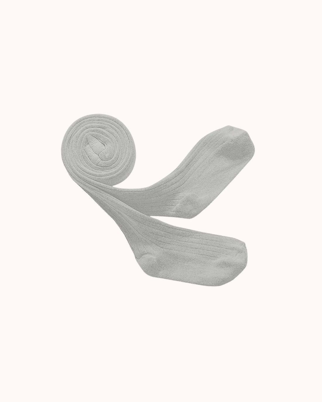 Gerippte Strumpfhose Louise in gris perle