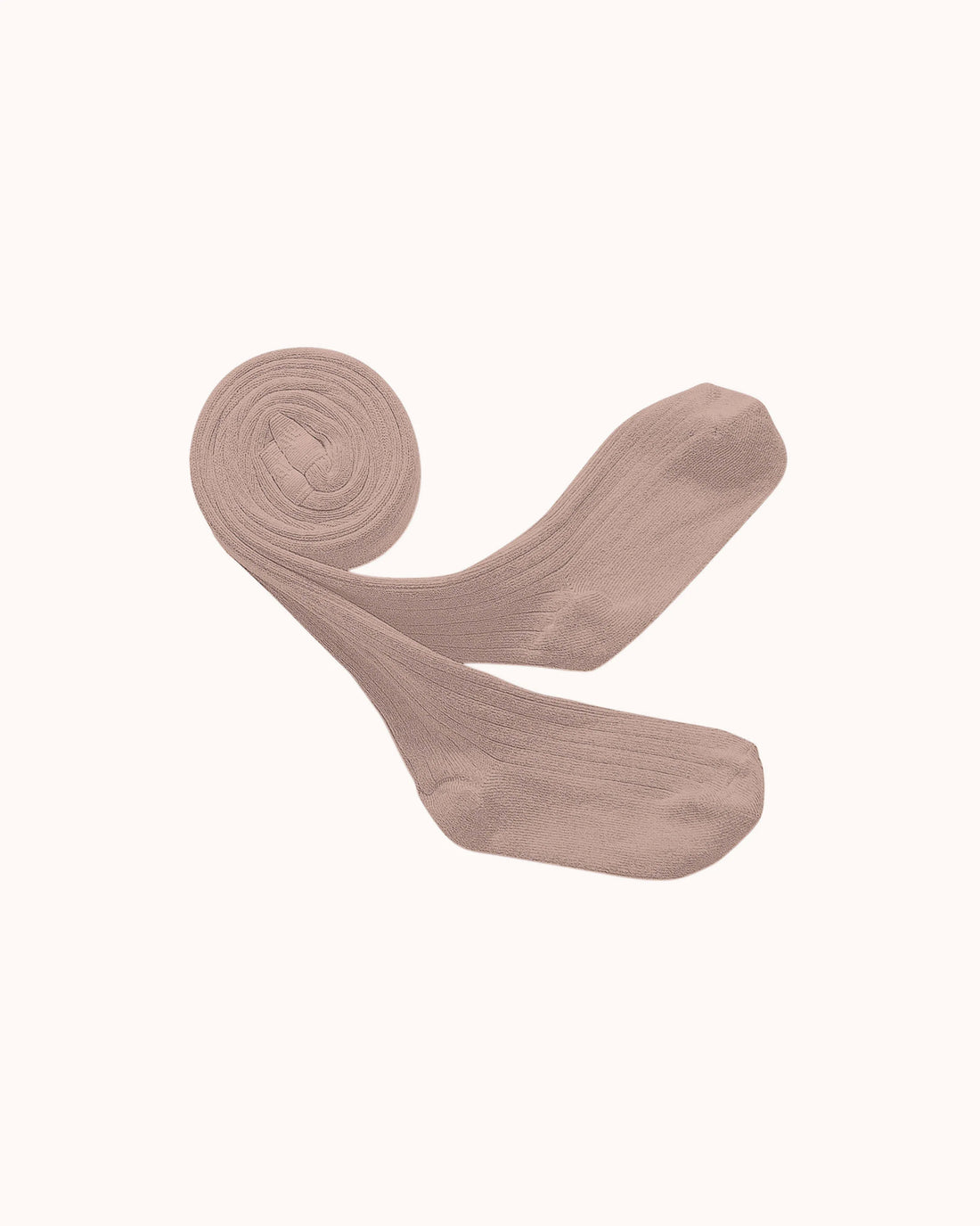 Gerippte Strumpfhose Louise in vieux rose