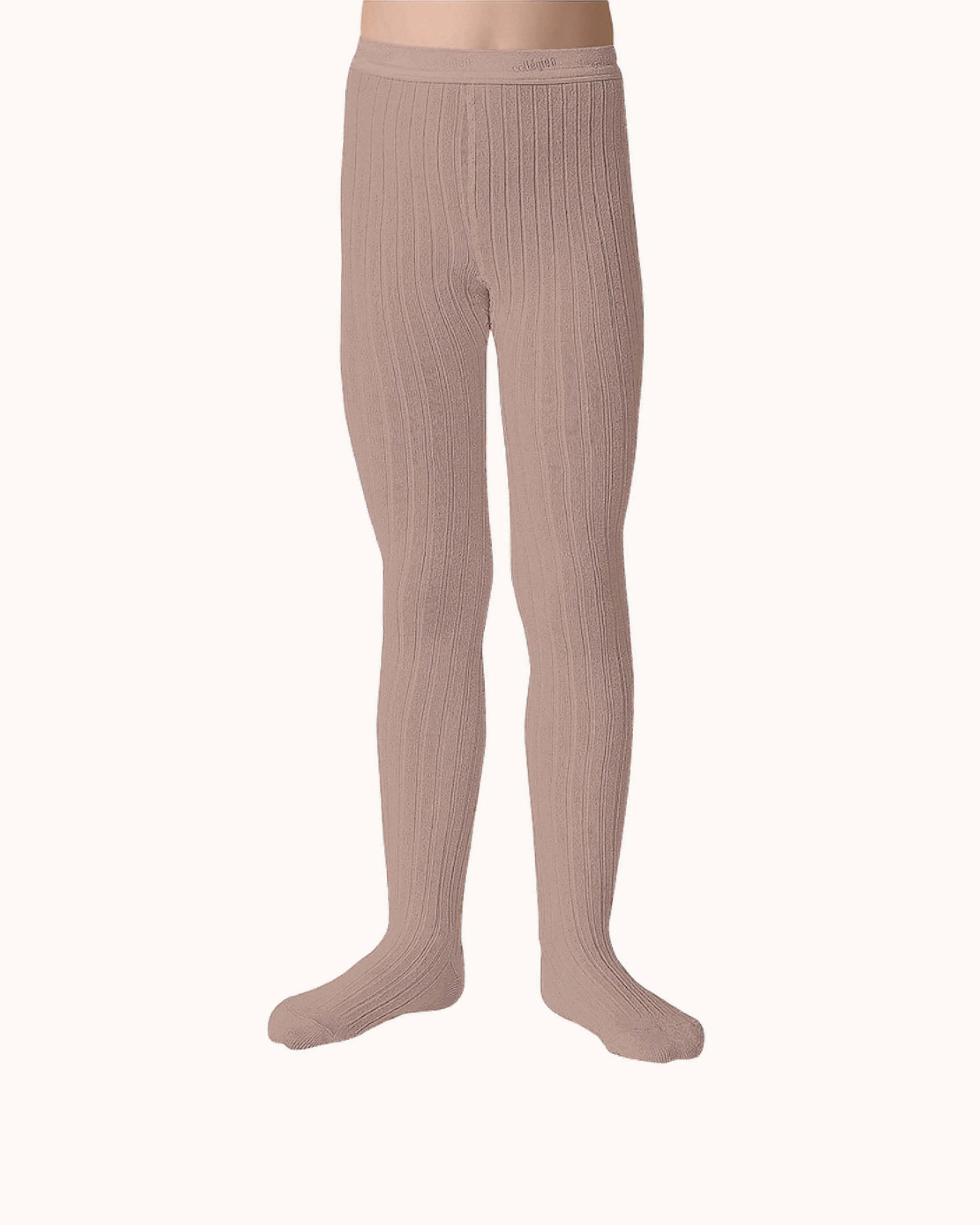 Ribbed Tights Louise in gris perle