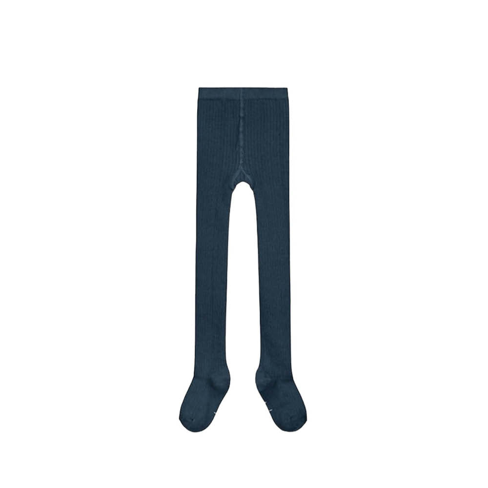 Gerippte Strumpfhose in blue grey