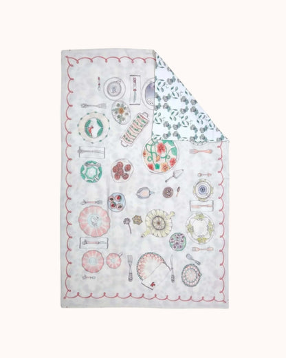 Reversible Baby Muslin Once Upon a Feast / Peas in a Pod