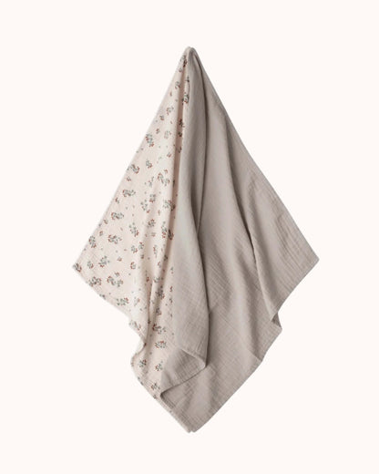 Set of 2, Muslin Swaddle in clover
