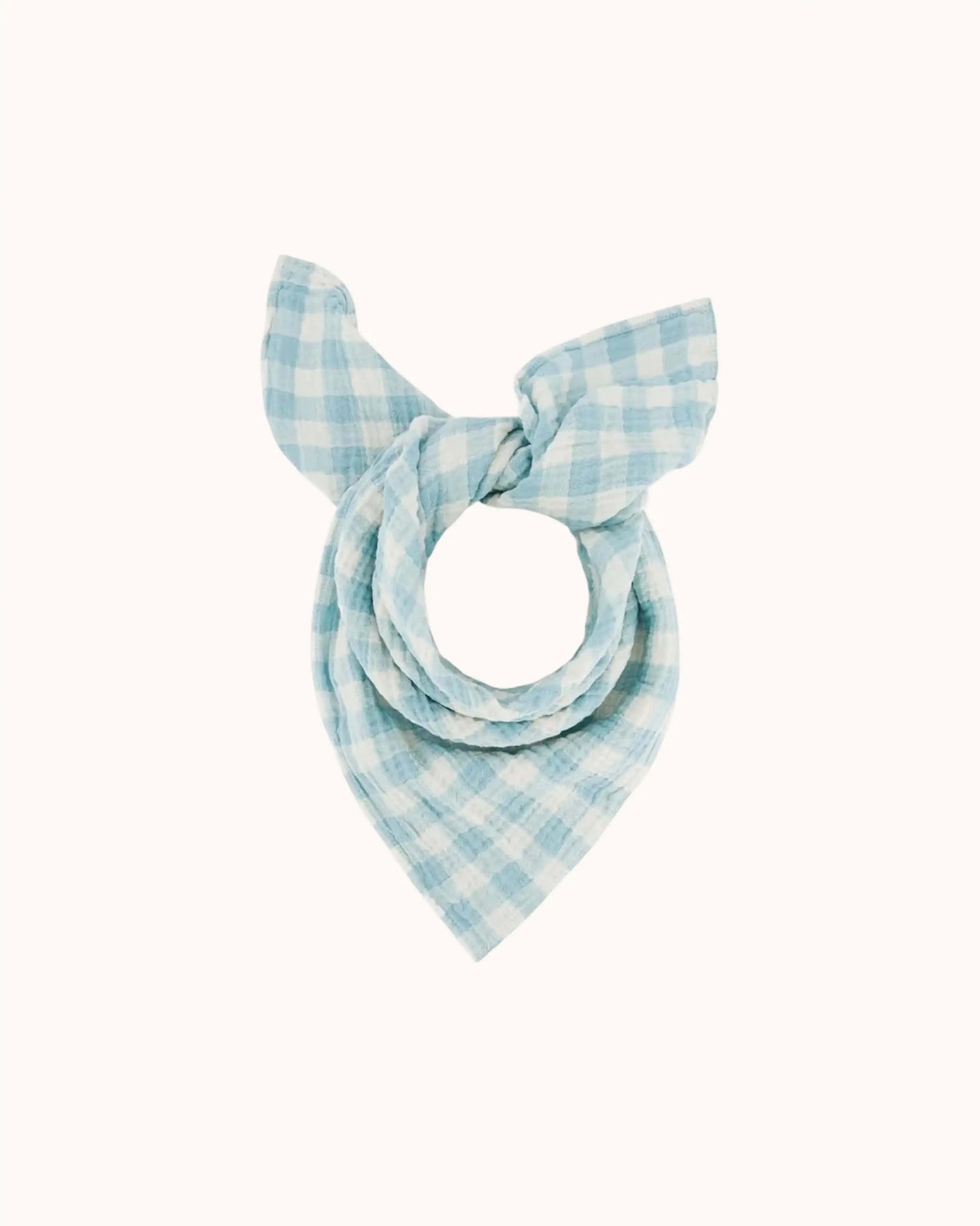 Musselin Swaddle Bianca in gingham blue