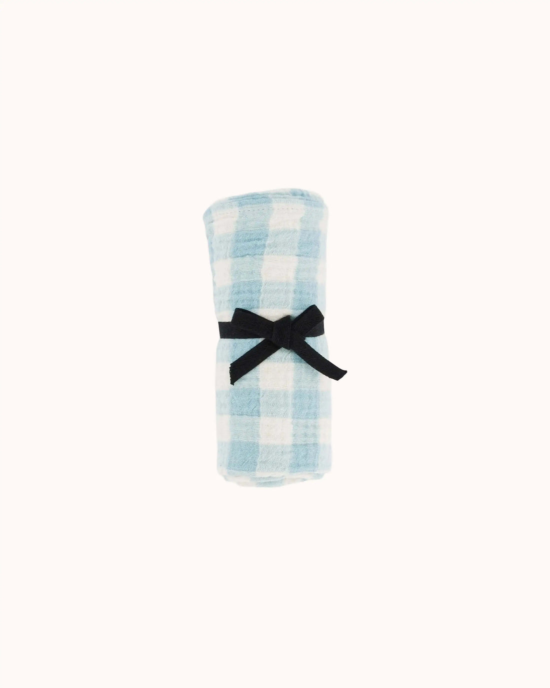Musselin Swaddle Bianca in gingham blue