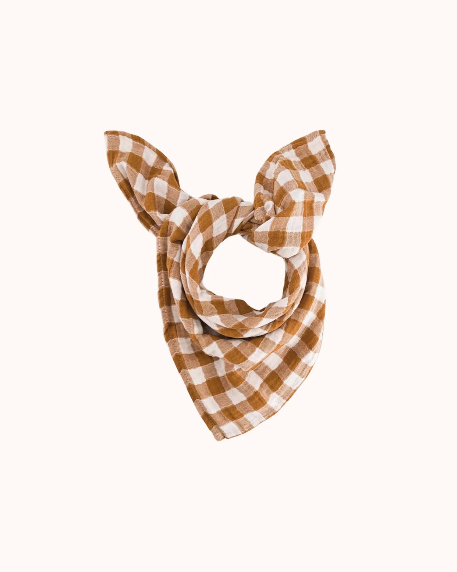 Musselin Swaddle Bianca in gingham caramel