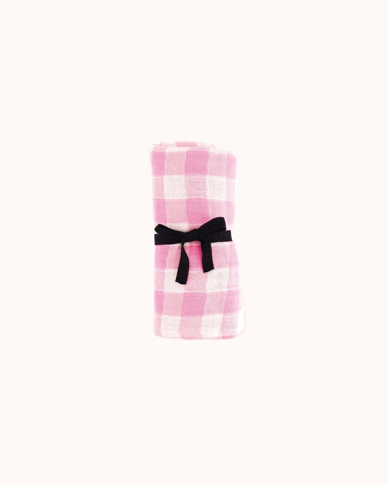 Musselin Swaddle Bianca in gingham pink