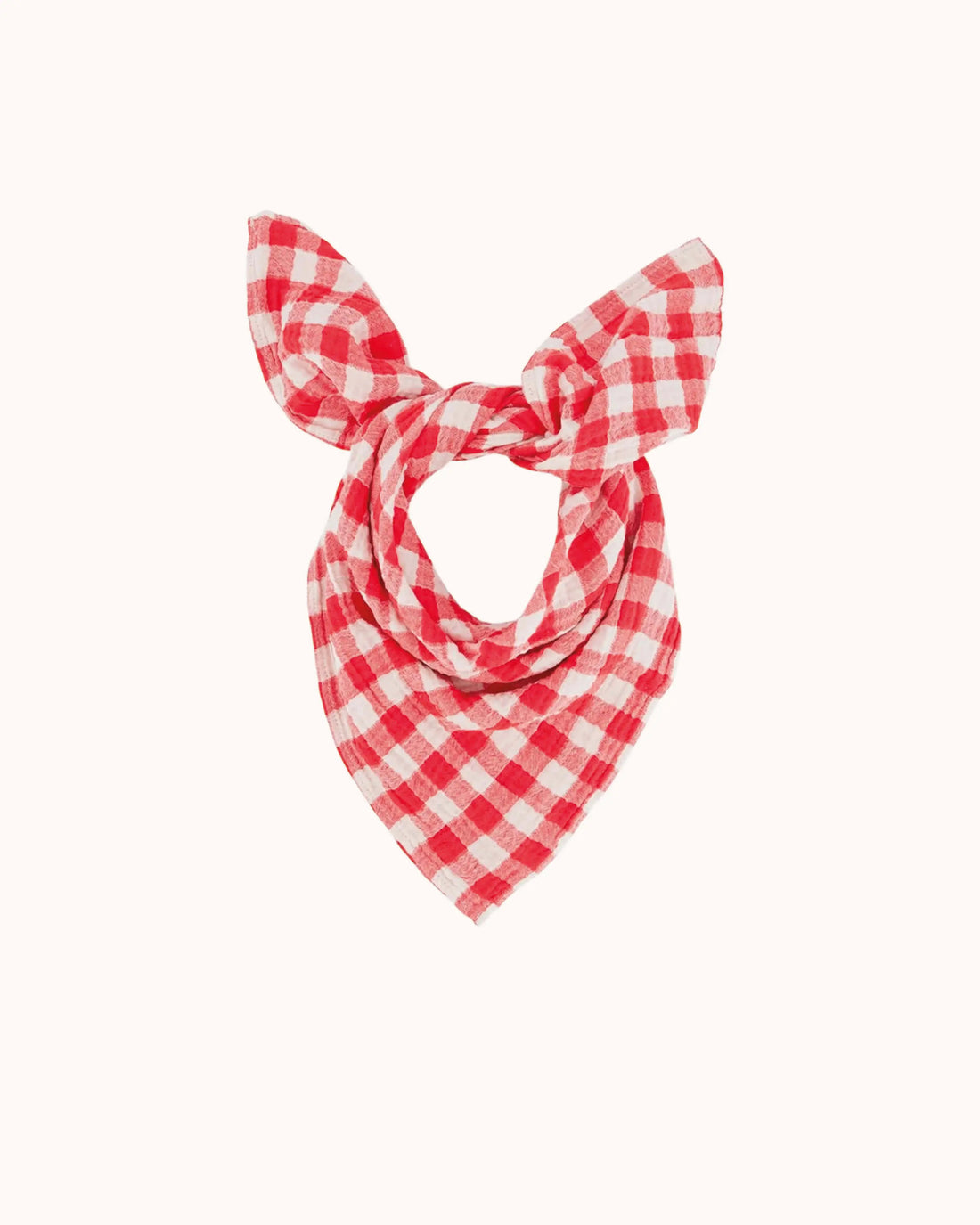 Musselin Swaddle Bianca in gingham tomato