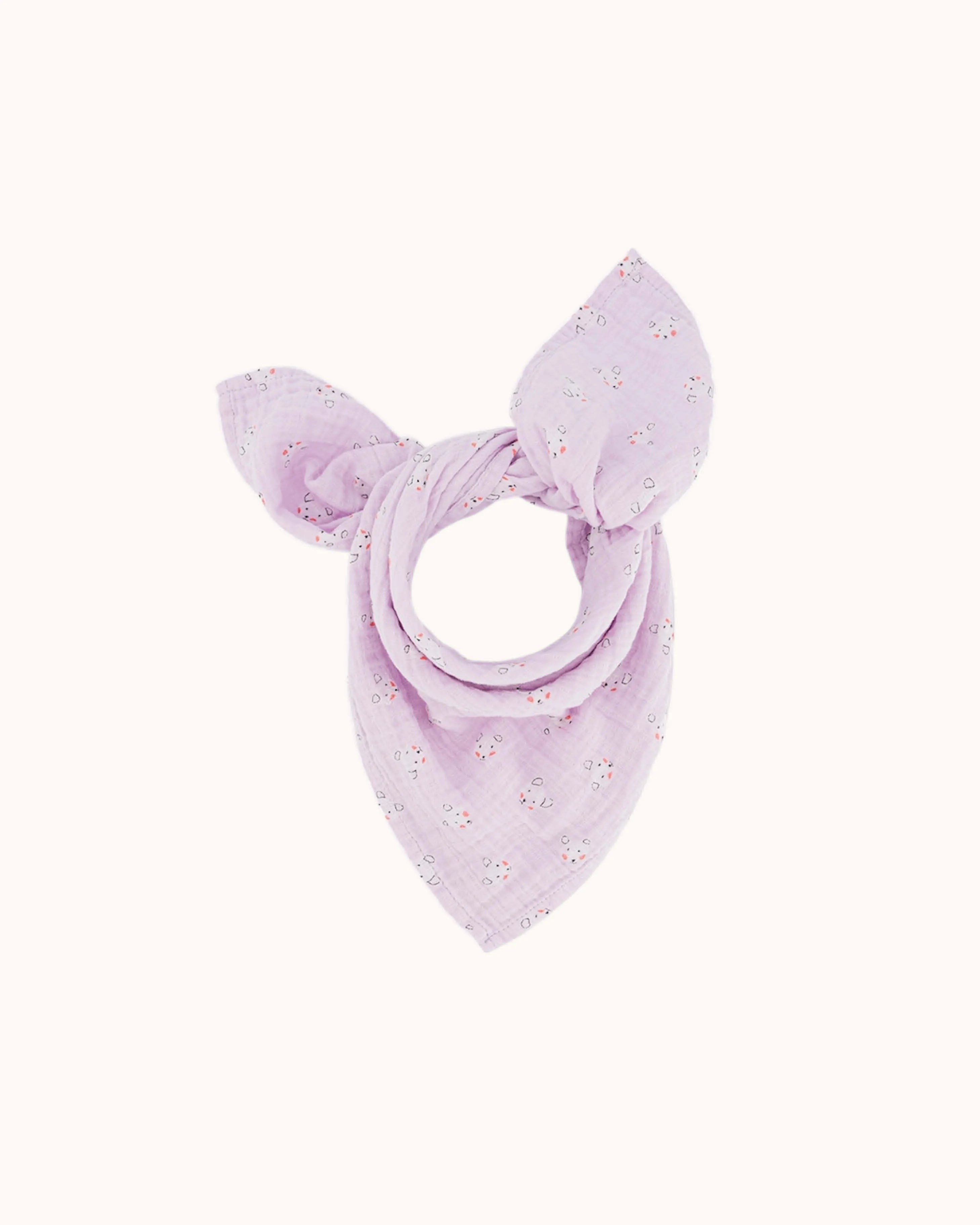 Musselin Swaddle Bianca Teddy lilac