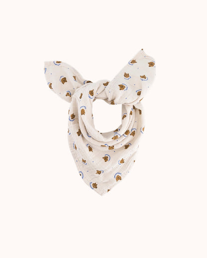 Musselin Swaddle Bianca Teddy