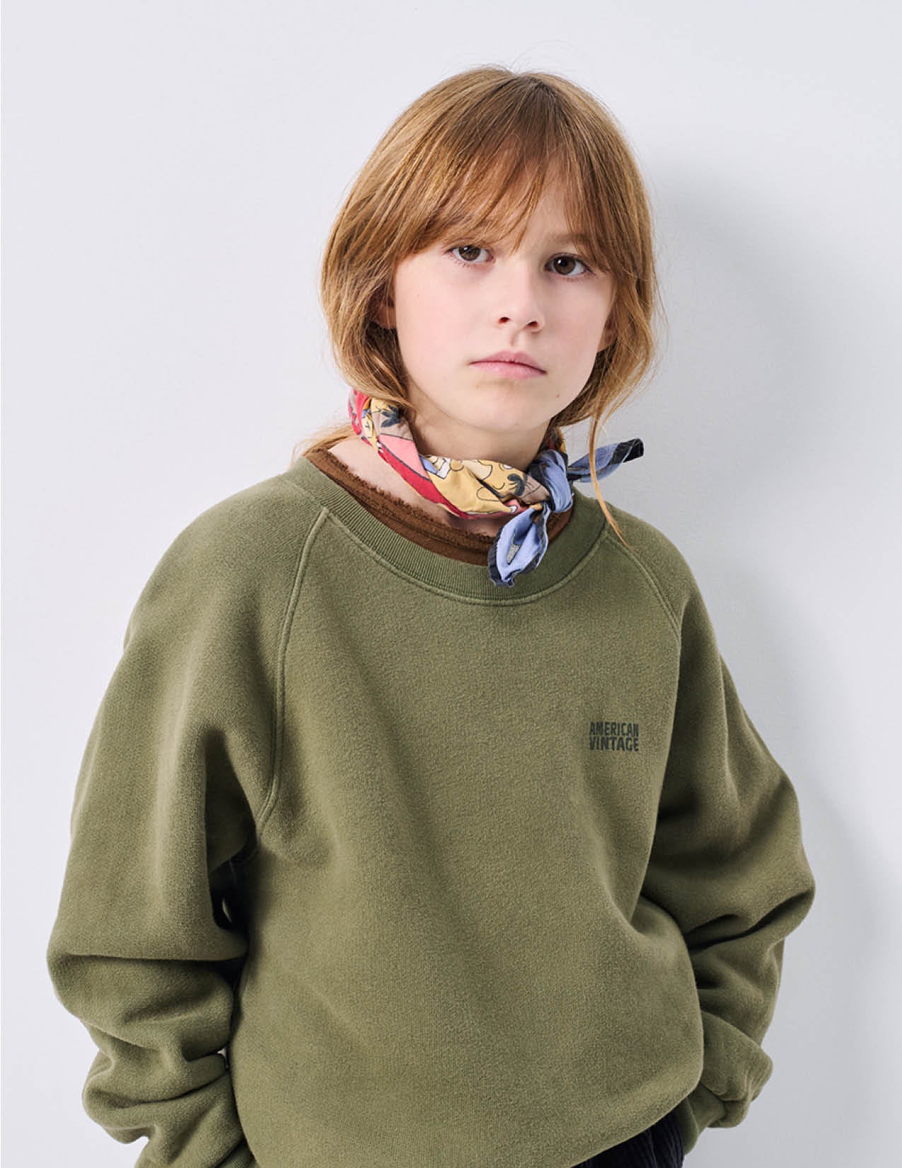Sweater Izubird in khaki vintage